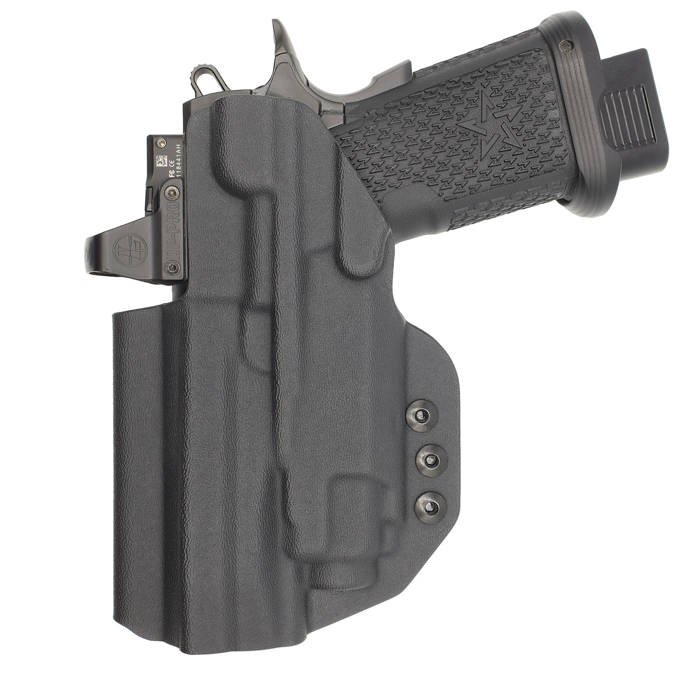 C&G Holsters custom IWB tactical 2011 streamlight TLR8 holstered back view