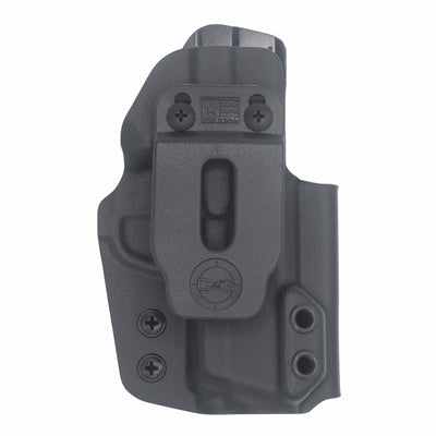 This is the C&G Holsters Inside the waistband Covert series holster for the Smith & Wesson CSX in right hand and black.