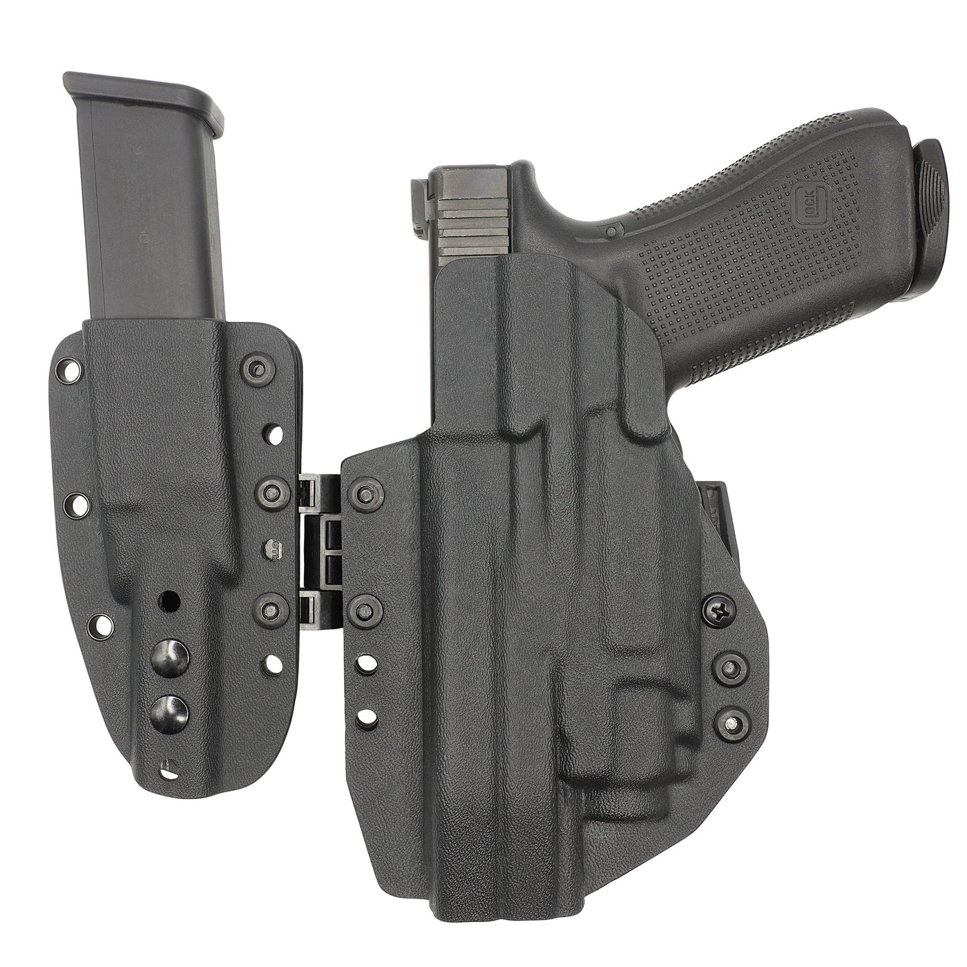 C&G Holsters custom AIWB MOD1 LIMA Glock 17/19 Streamlight TLR8 holstered back view
