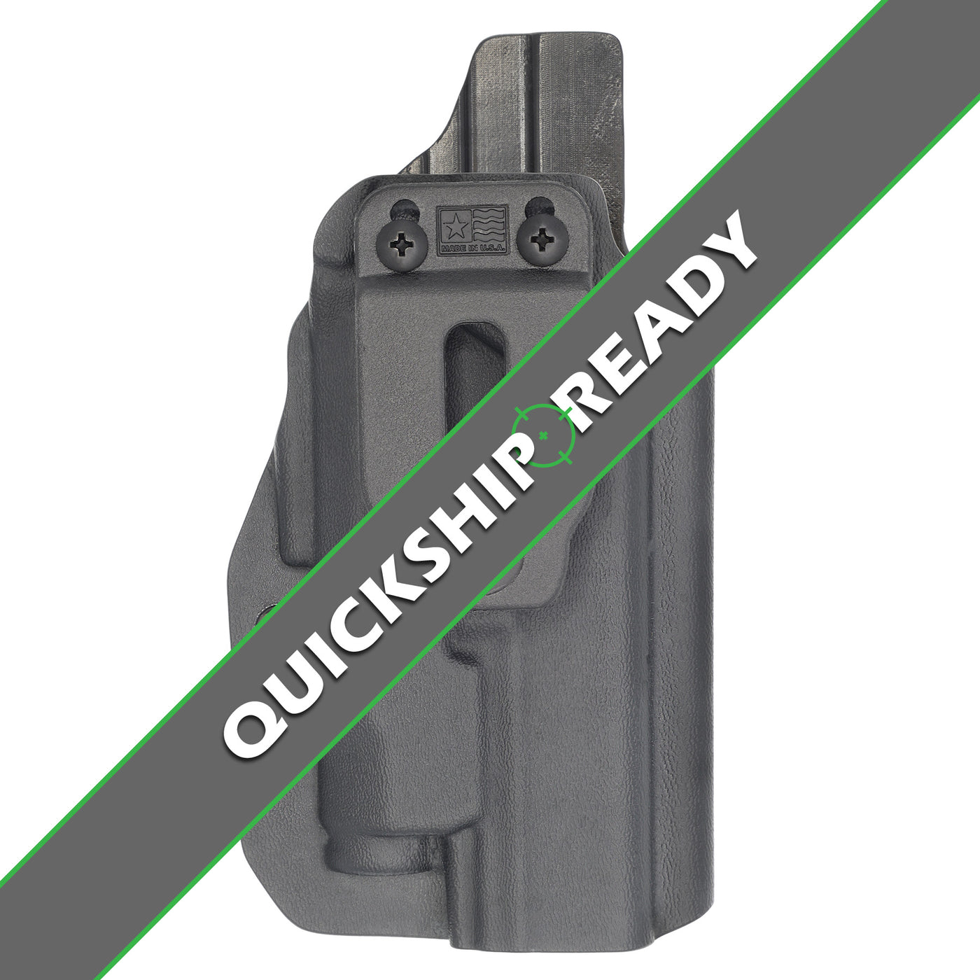 This is the quickship C&G Holsters inside the waistband Tactical Holster for the Glock 17 with Inforce APLc.