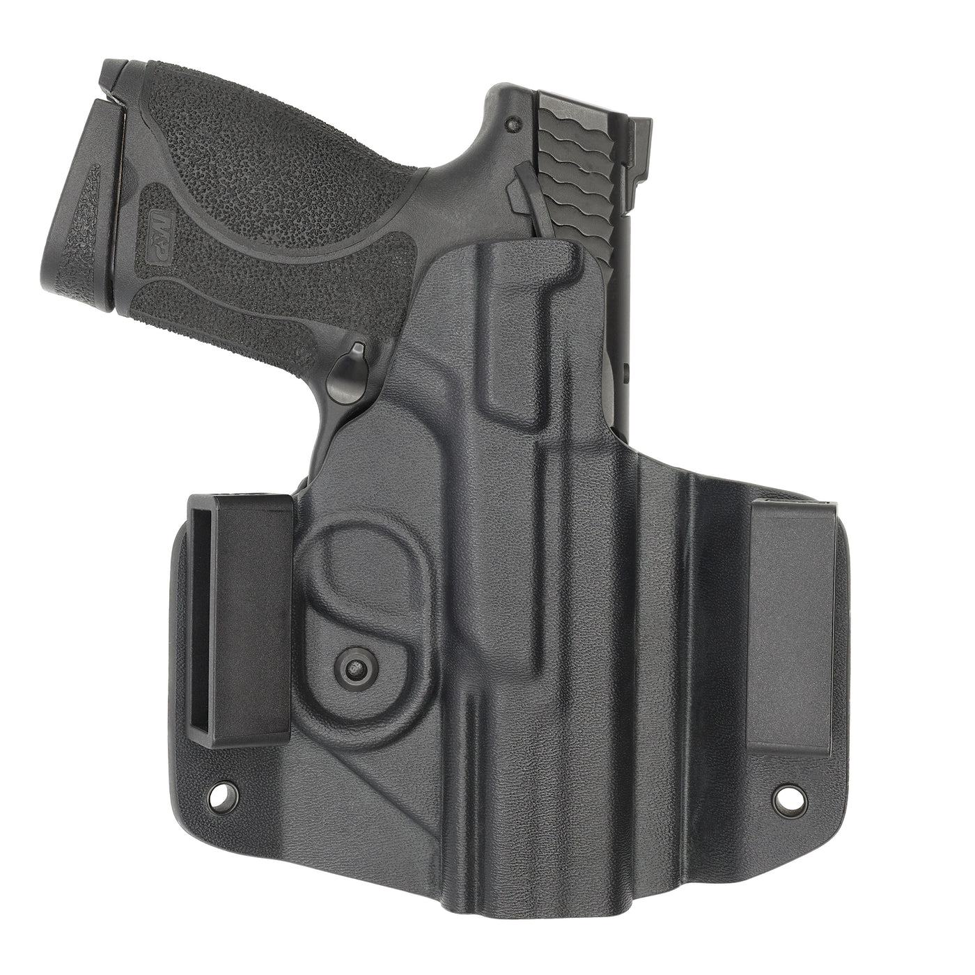 C&G Holsters quickship OWB Covert M&P 10/45 4" Left hand in holstered position back view