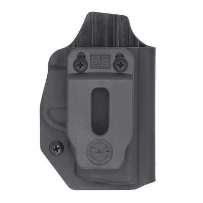 C&G Holsters custom Covert IWB kydex holster for Smith & Wesson Bodyguard 380 in black front view without gun