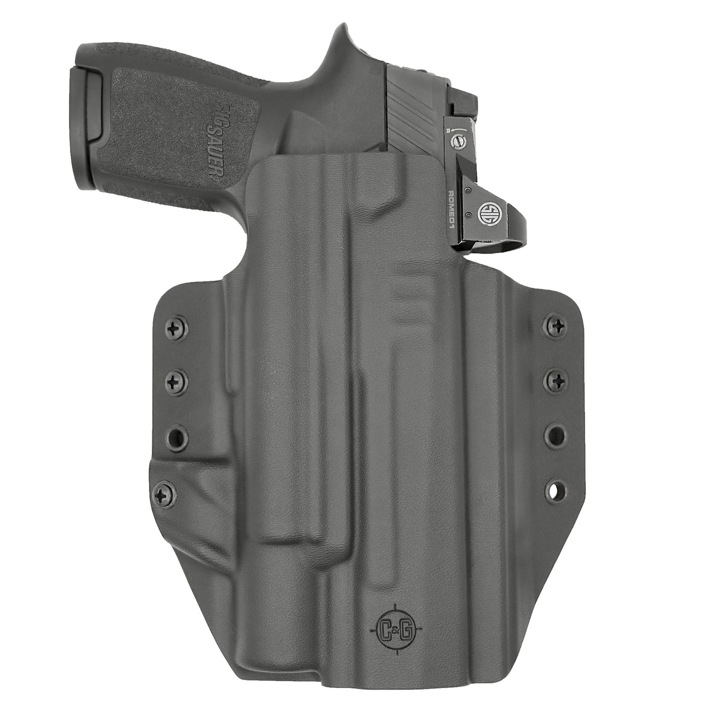 C&G Holsters custom OWB Tactical FNX 45T Surefire X300 in holstered position