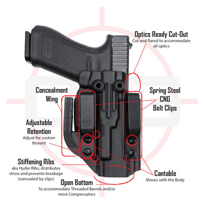 SIG P320c/M18/XCarry | IWB COVERT/ALPHA Kydex Holster | CUSTOM | C&G Holsters