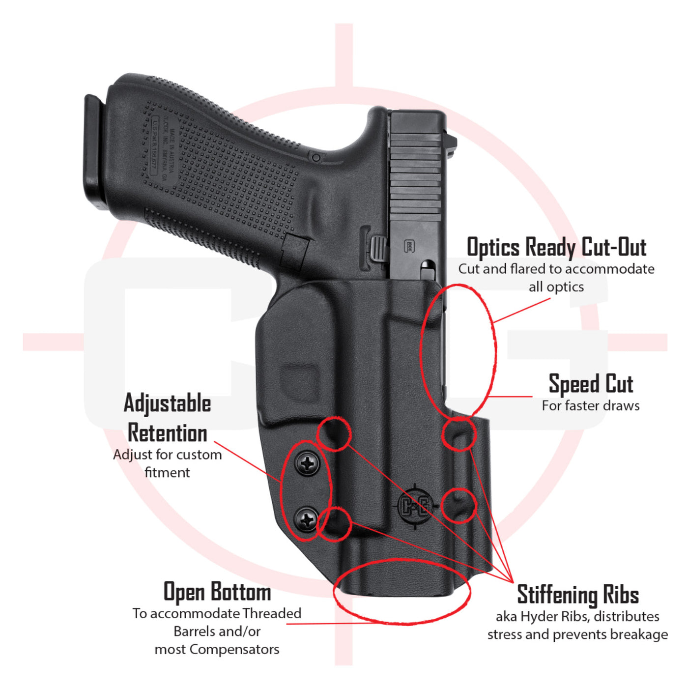 SIG P320c/M18/XCarry  | COMPETITION IDPA/USPSA/SCSA/3-Gun Kydex Holster | CUSTOM | C&G Holsters
