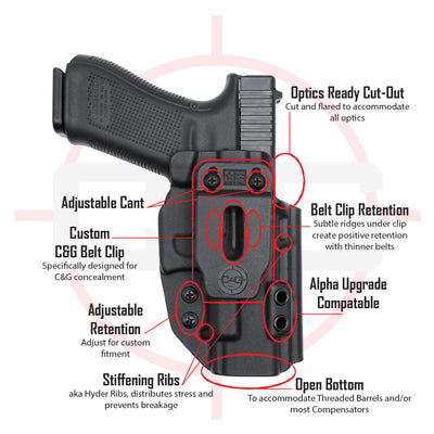 SIG P365XL | IWB COVERT/ALPHA Kydex Holster | QUICKSHIP | C&G Holsters