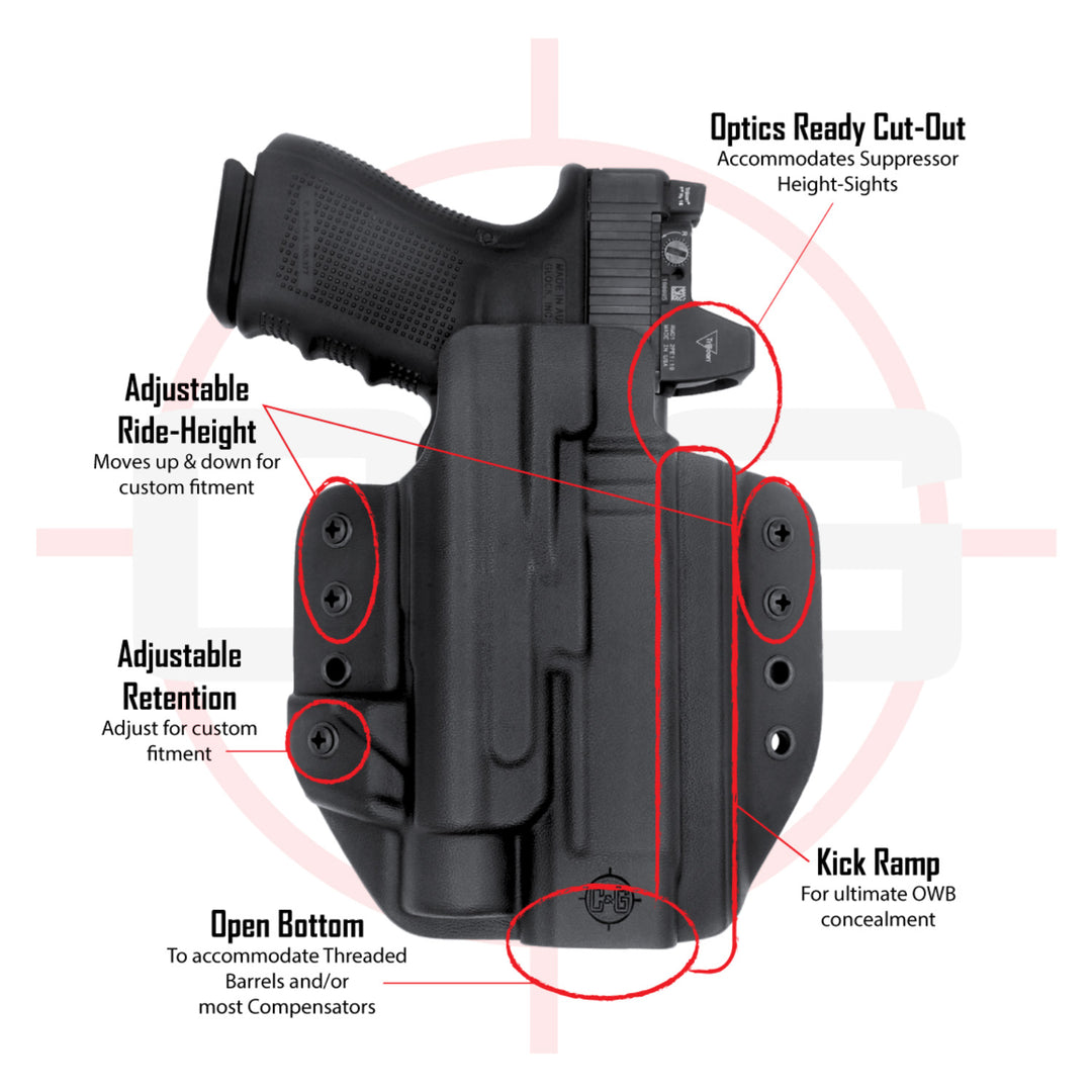 ZEV OZ9/c TLR-8/A/G | OWB TACTICAL Kydex Holster | CUSTOM | C&G
