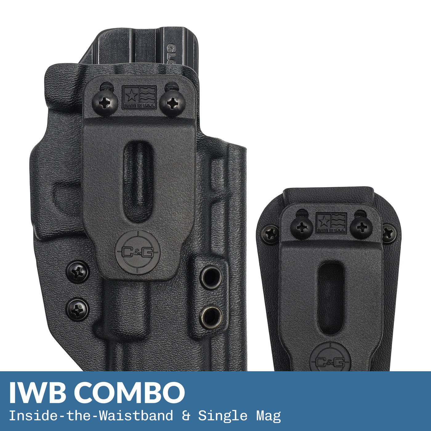 IWB COVERT Kydex Holster & Magazine Holder | CUSTOM | C&G Holsters