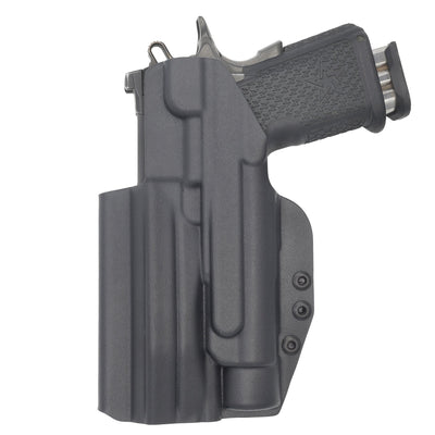 C&G holsters Quickship IWB tactical 1911 DS Prodigy Streamlight TLR-1 in holstered position back view