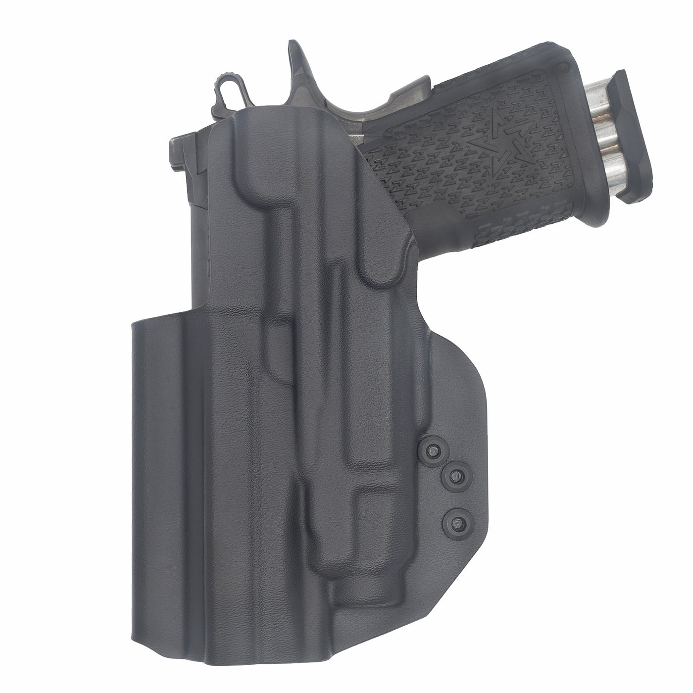 C&G Holsters custom IWB Tactical 1911 Streamlight TLR7/a in holstered position bac view