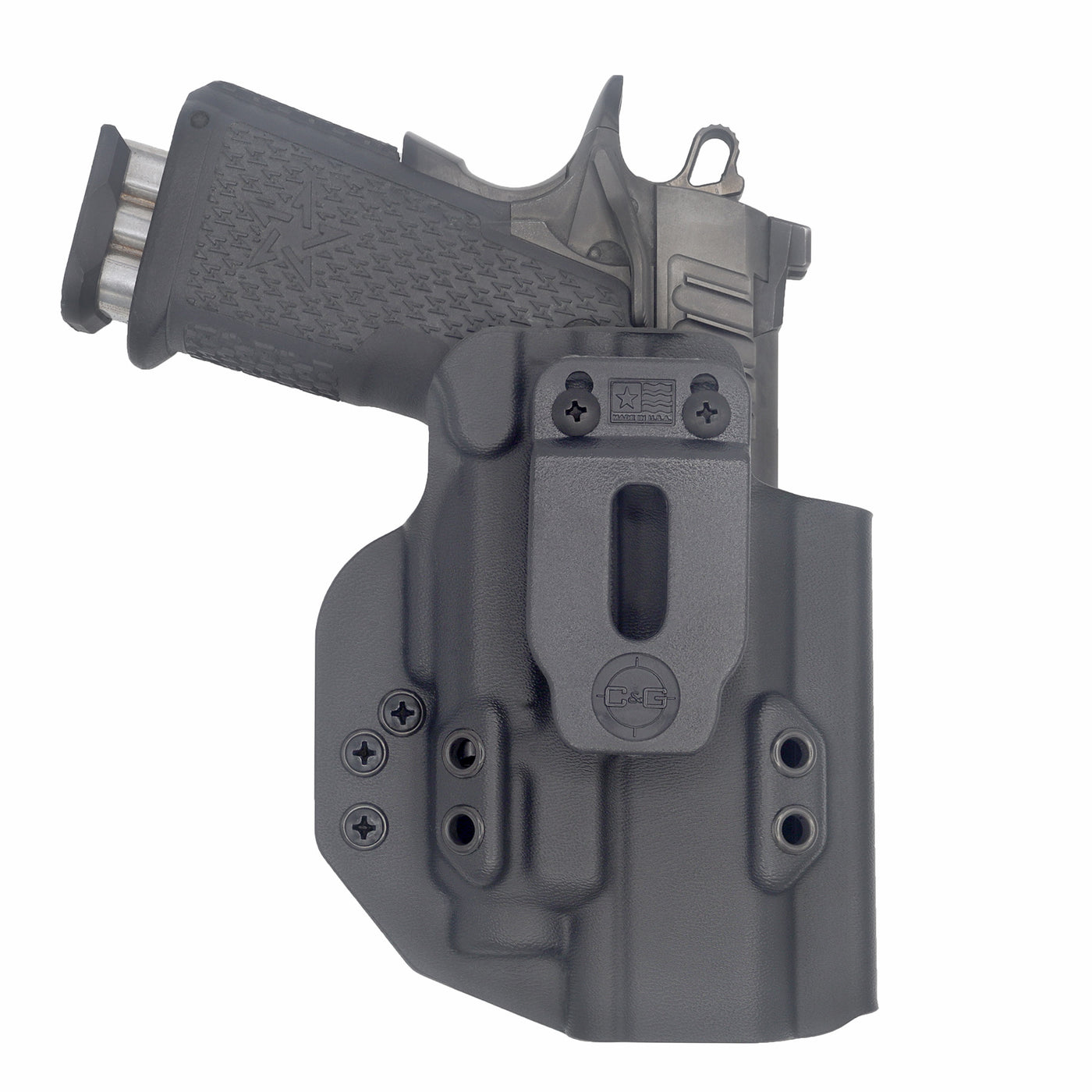 C&G Holsters Quickship IWB Tactical 1911 Streamlight TLR7/a in holstered position