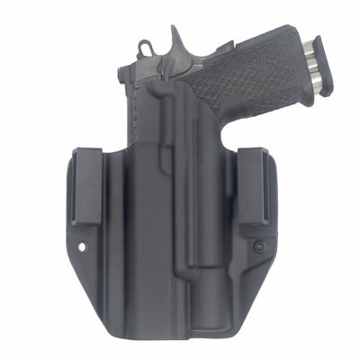 C&G Holsters custom OWB Tactical 1911 DS Prodigy Surefire X300 in holstered position back view