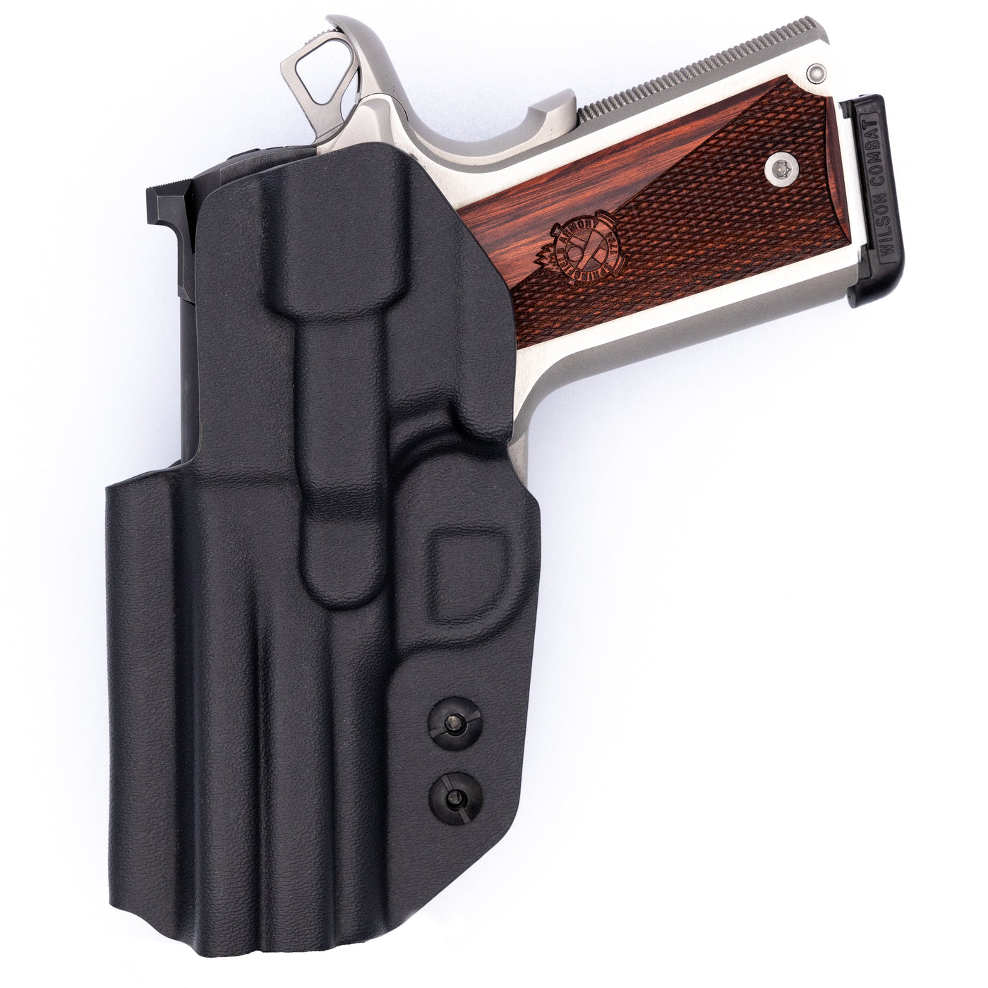 Shown is a custom C&G Holster Covert series inside the waistband holster for a Ruger SR1911.