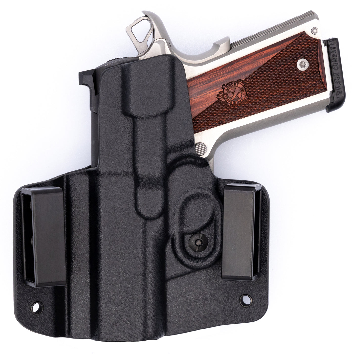 Shown is a quickship C&G Holster Covert series outside the waistband holster for a Colt Officer 1911.