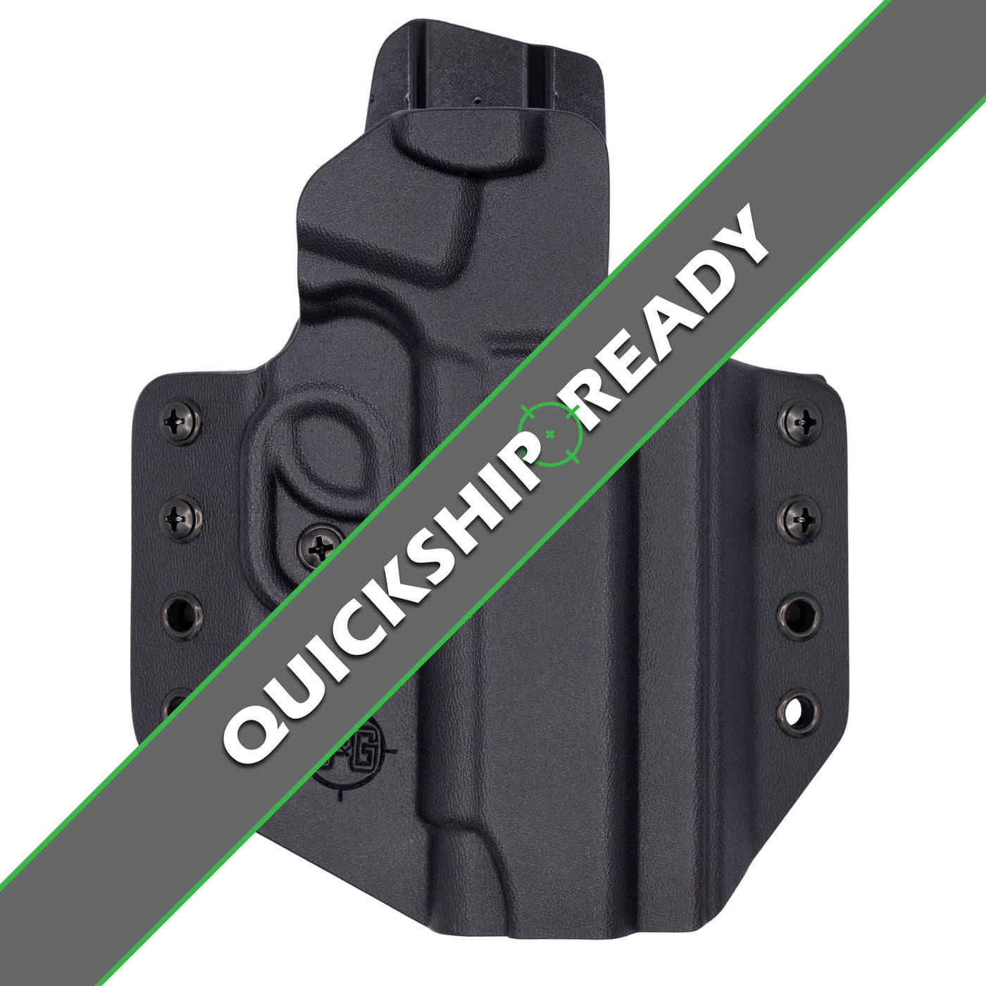 This is the quickship C&G Holsters outside the waistband holster for a 1911 Colt Commander model.