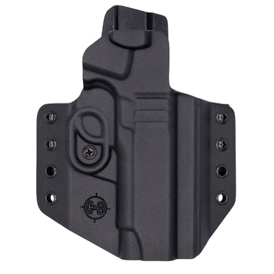 This is the quickship C&G Holsters outside the waistband holster for a 1911 Colt Commander model.