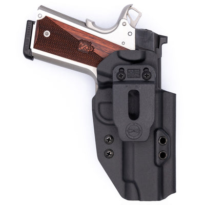 Shown is a custom C&G Holster Covert series inside the waistband holster for a Kimber Pro-Carry.