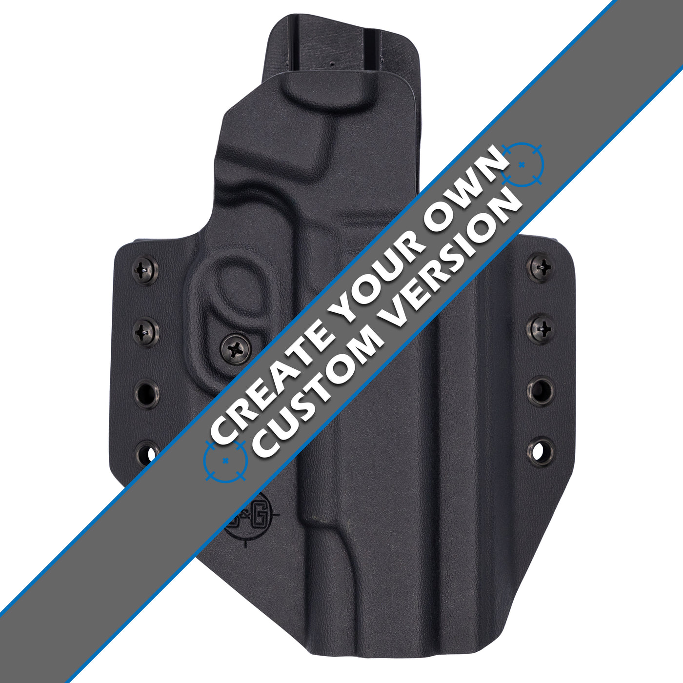 This is the C&G Holsters custom Covert outside the waistband Kydex holster for 1911 in black