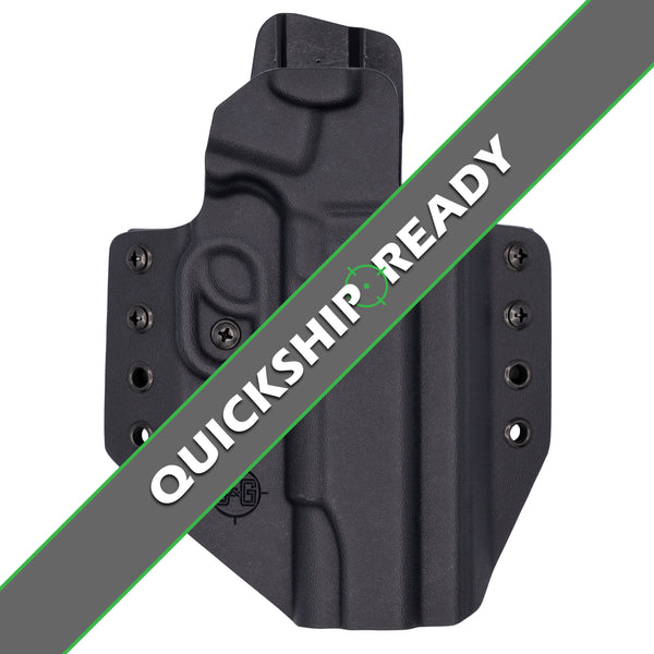 This is the C&G Holsters quickship Covert outside the waistband Kydex holster for 1911 in black
