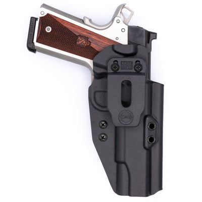 Shown is a custom C&G Holsters IWB inside the waistband Holster for the Kimber Raptor 1911.