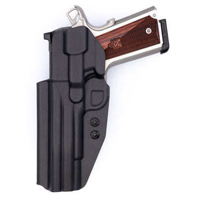 Shown is a custom C&G Holsters IWB inside the waistband Holster for the Kimber Raptor 1911.