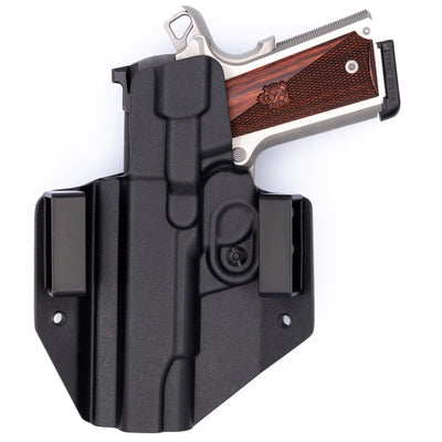 This is the C&G Holsters custom Covert OWB kydex holster for 1911 5in (Govt) made by STI in black rear view