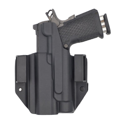 C&G Holsters custom OWB tactical 1911 DS Prodigy TLR1 in holstered position back view