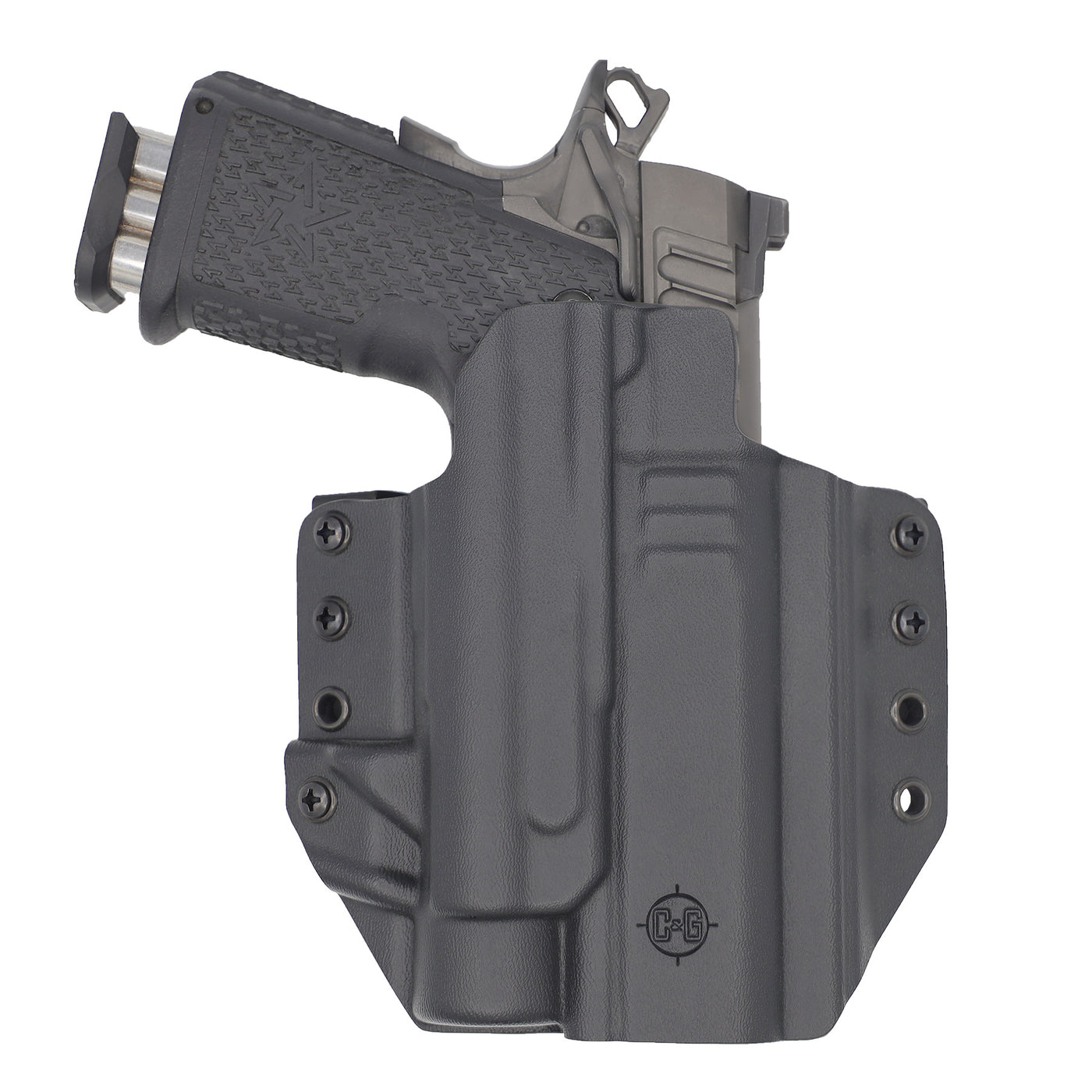 C&G Holsters Custom OWB tactical 1911/2011 Streamlight TLR-1 in holstered position
