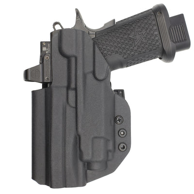 C&G Holsters Quickship IWB ALPHA UPGRADE Tactical 1911 DS Prodigy streamlight TLR8 holstered back view