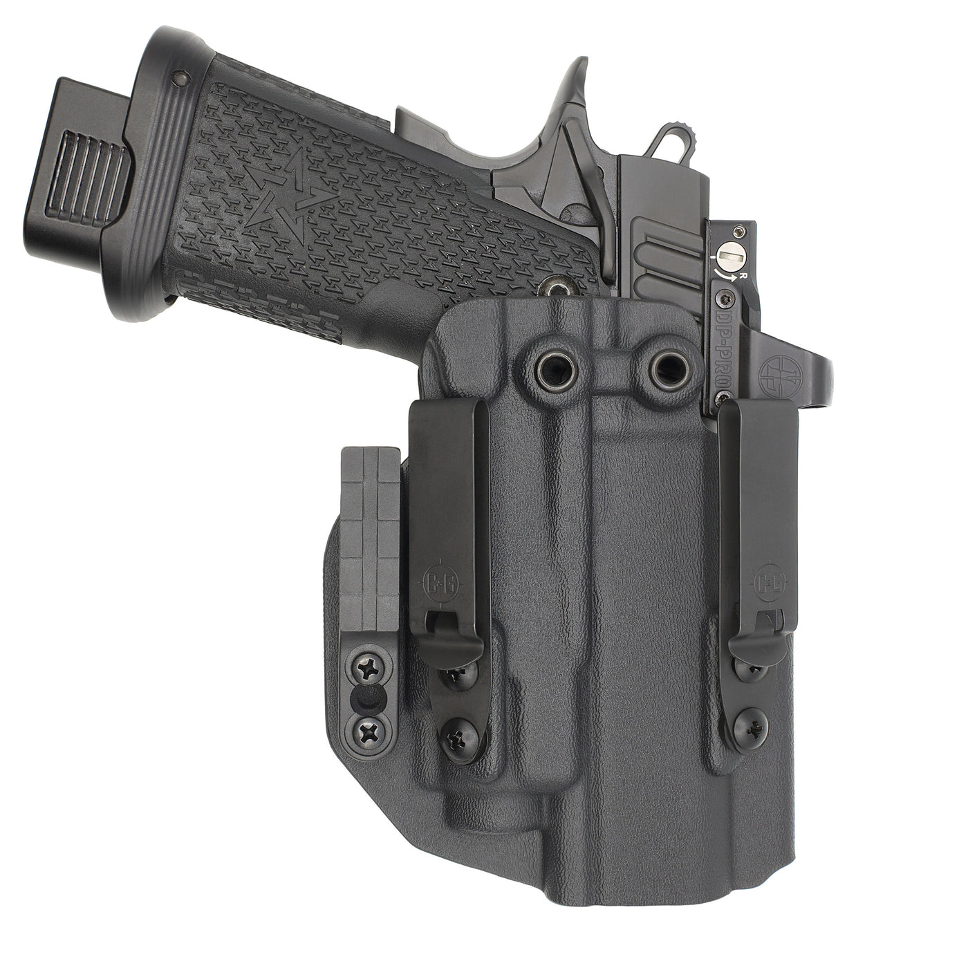 C&G Holsters Quickship IWB ALPHA UPGRADE Tactical 1911 DS Prodigy streamlight TLR8 holstered