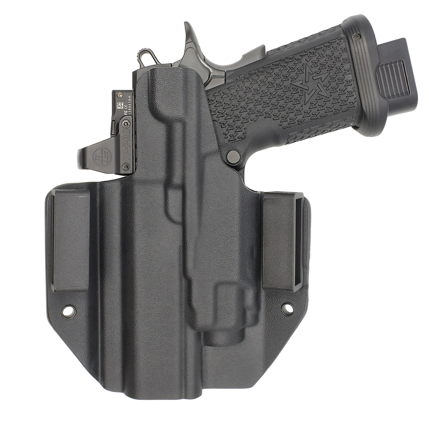 C&G Holsters custom OWB tactical 1911 DS Prodigy streamlight TLR8 holstered back view