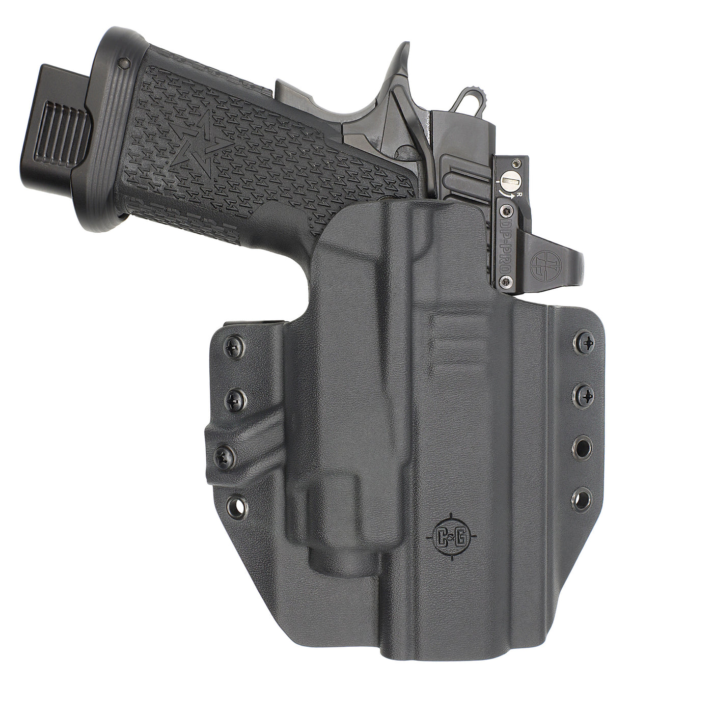 C&G Holsters custom OWB tactical 2011 streamlight TLR8 holstered