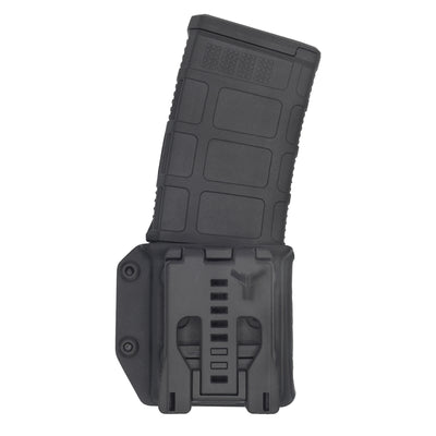 C&G Holsters quickship AR-15 competition mag holder back view with magazine