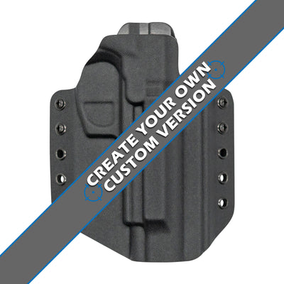 This is a custom C&G Holsters outside the waistband holster for the Beretta