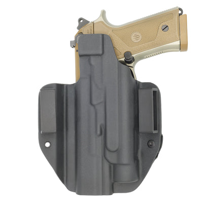 C&G Holsters custom OWB Tactical Beretta Streamlight TLR-1 in holstered position back view