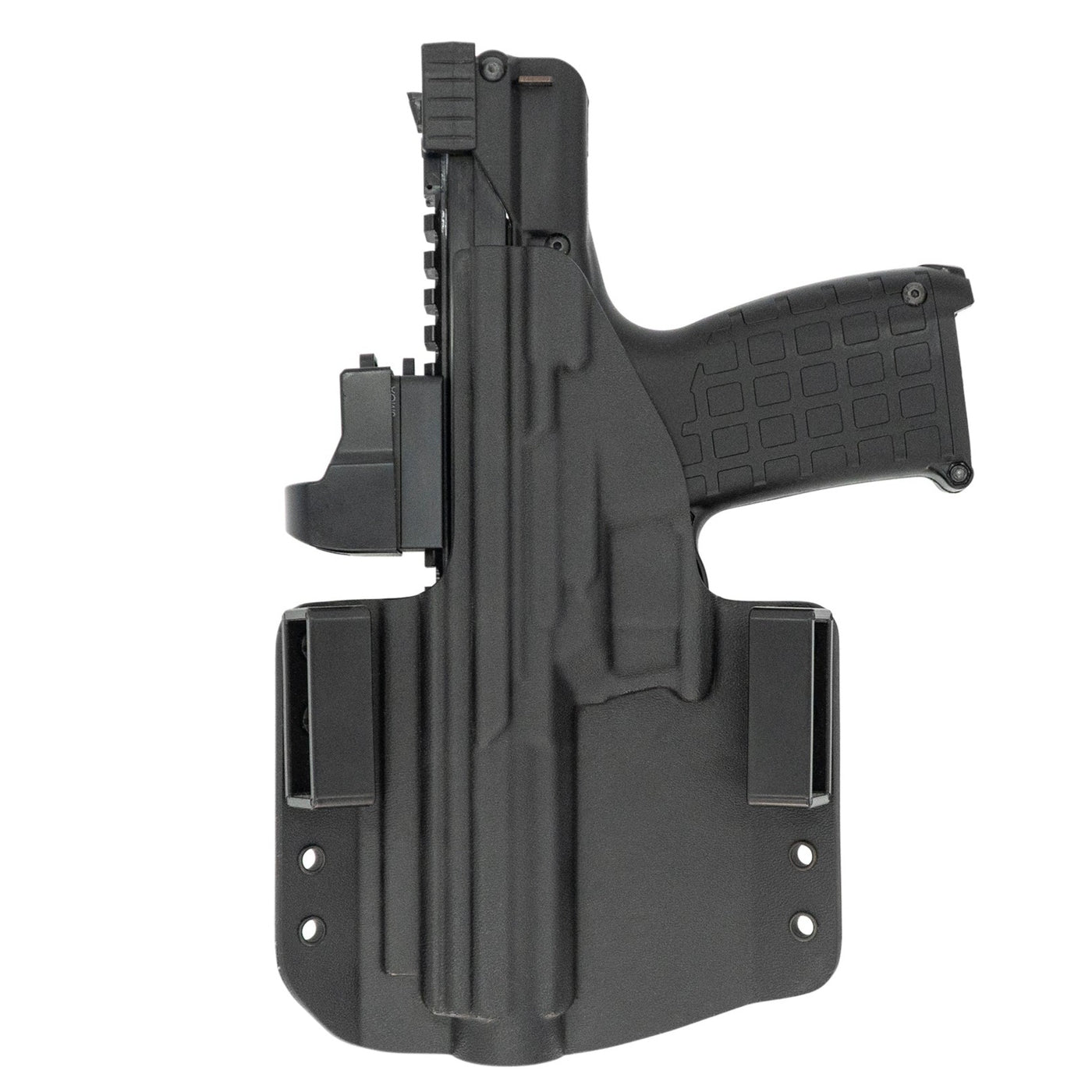 The custom C&G Holsters Outside the waistband for the Kel-Tec CP33 rear view
