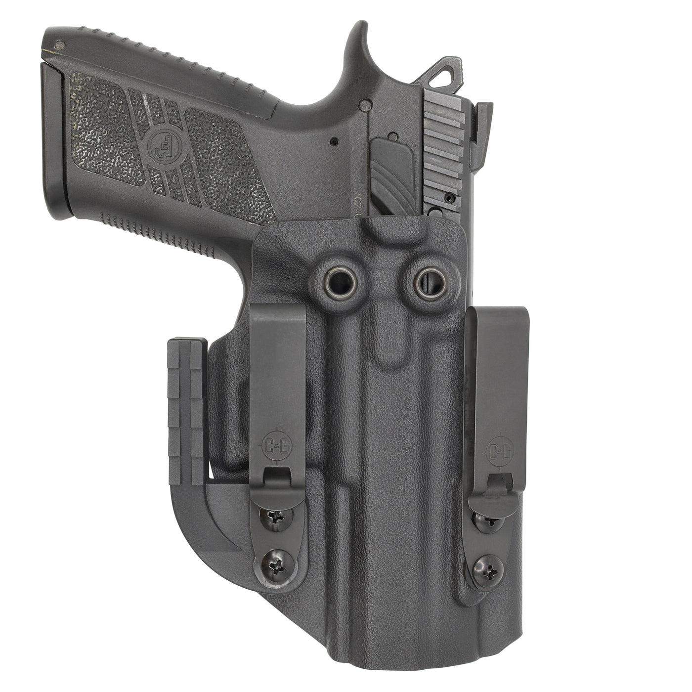 C&G Holsters Quickship IWB ALPHA UPGRADE Covert CZ P07 in holstered position