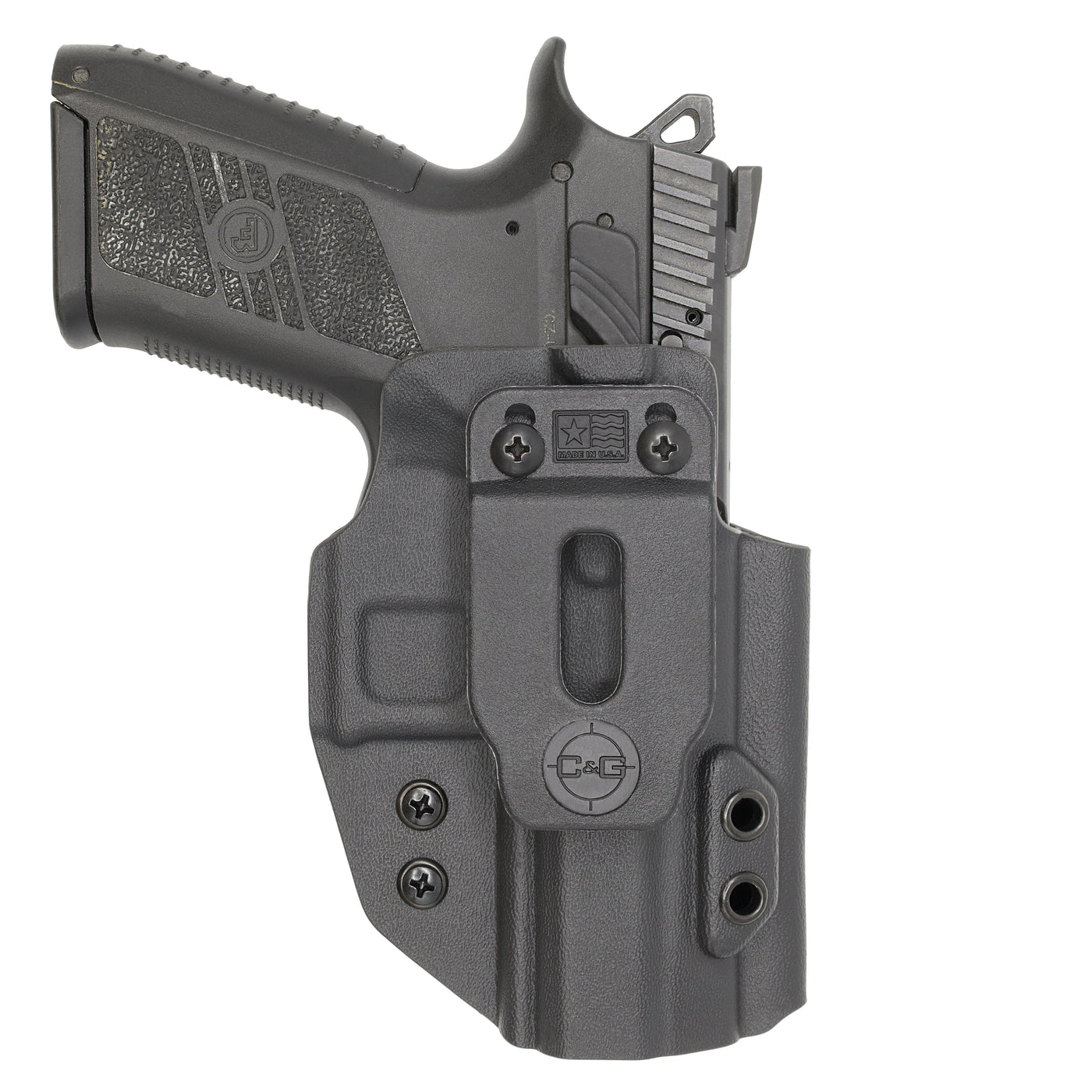 C&G Holsters custom IWB Covert CZ P07 in holstered position