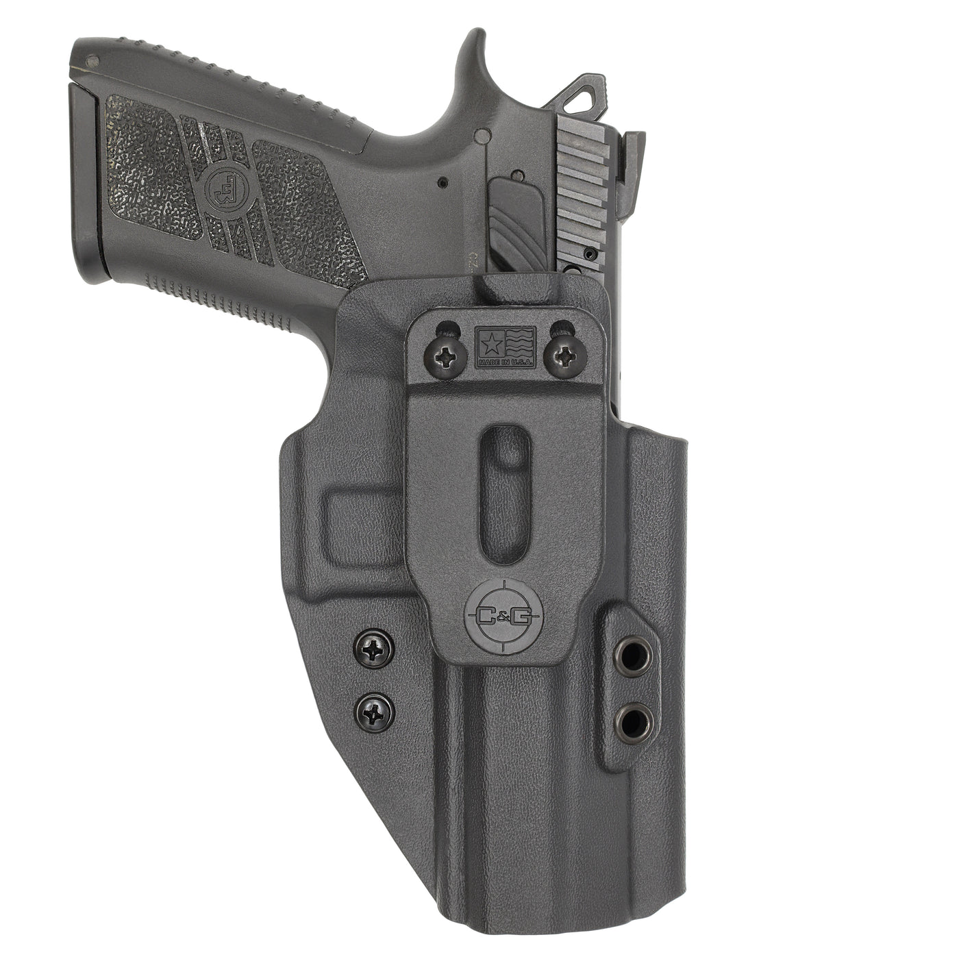 C&G Holsters custom IWB Covert CZ P09 in holstered position