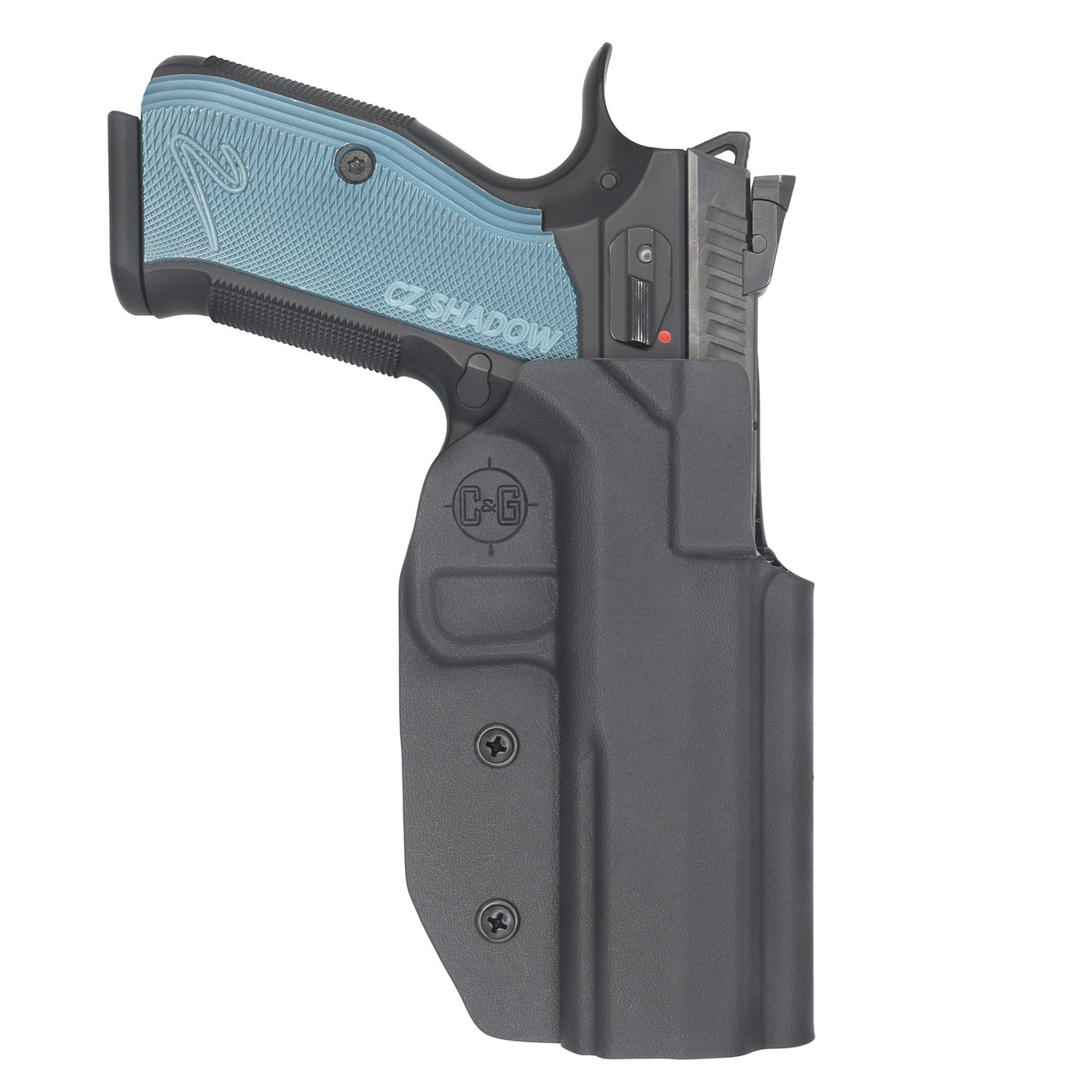 C&G Holsters Competition Holster that is IDPA, USPSA & 3-GUN legal for the CZ Shadow 2 front view