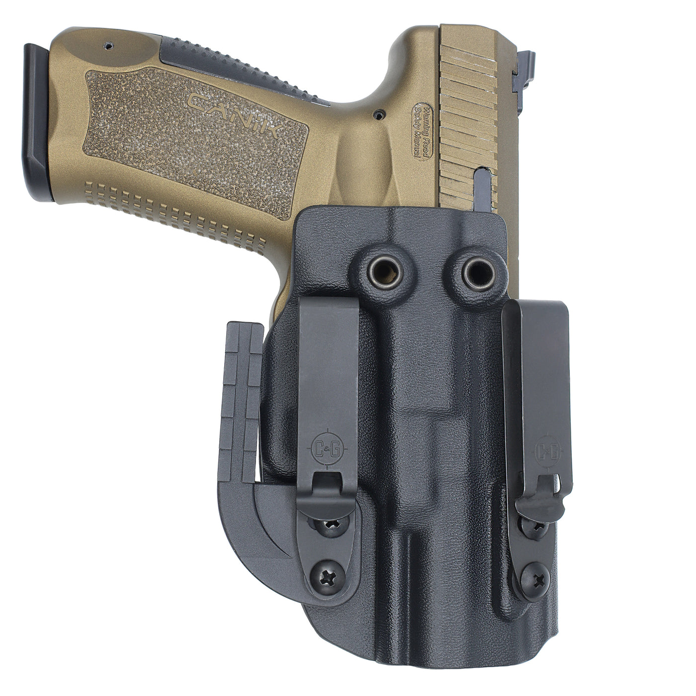 C&G Holsters Quickship IWB ALPHA UPGRADE Covert Canik 3.6" holstered