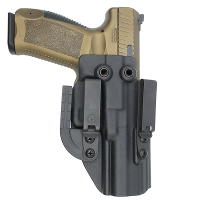 C&G Holsters Quickship IWB ALPHA UPGRADE Covert Canik 4.5" holstered