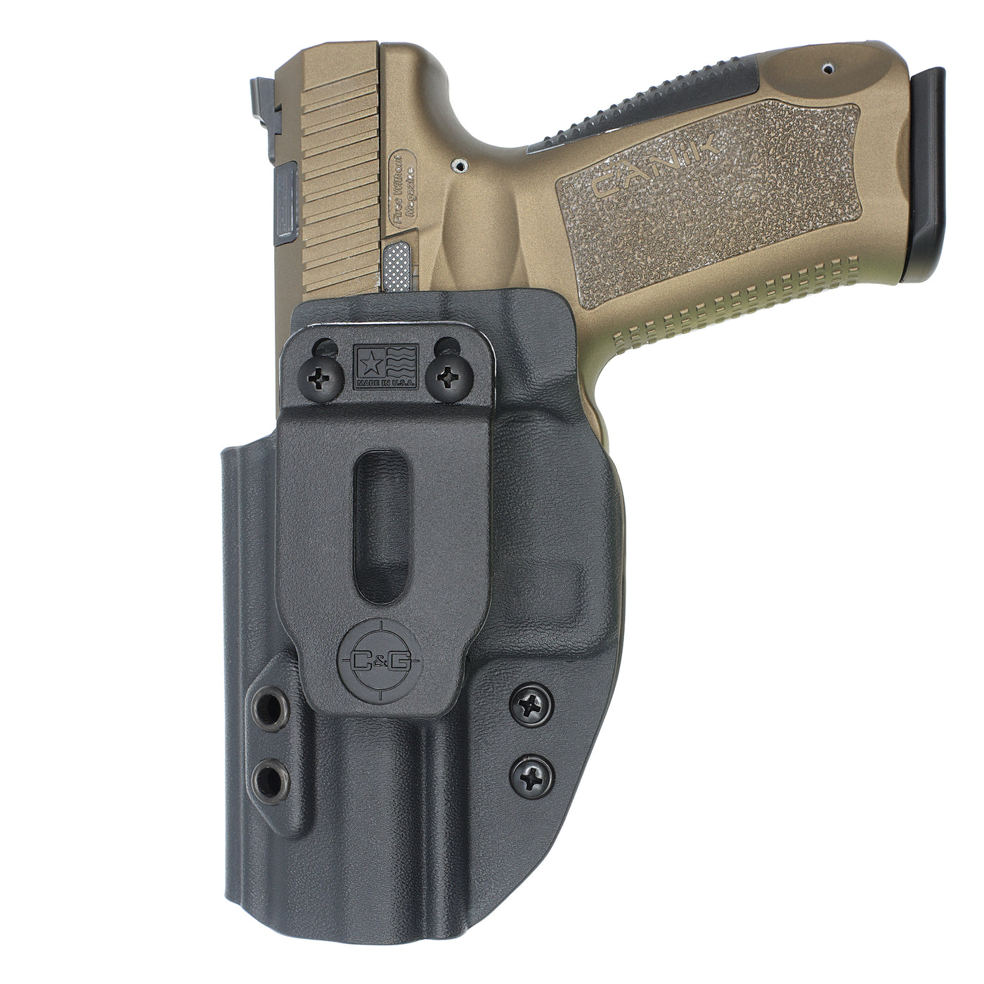 C&G Holsters Quickship IWB Covert Canik 4.1" holstered LEFT HAND