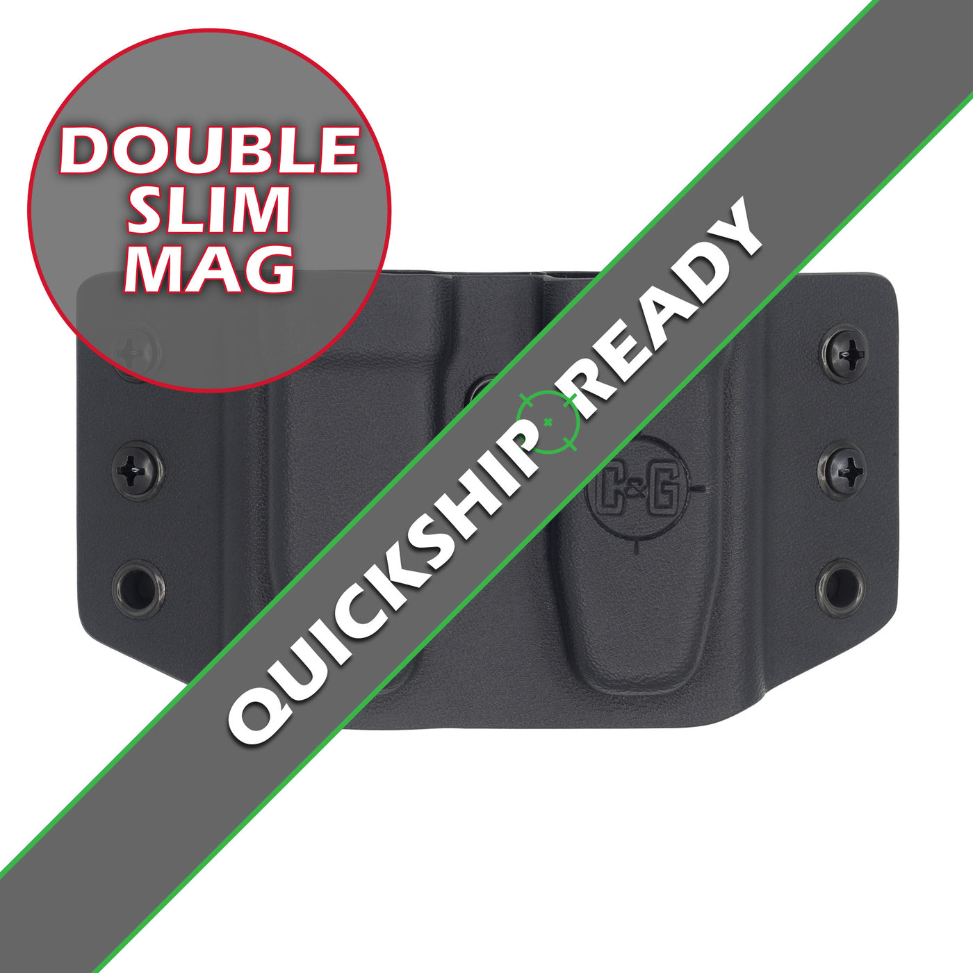 C&G Holsters quick ship OWB double slim magazine holder