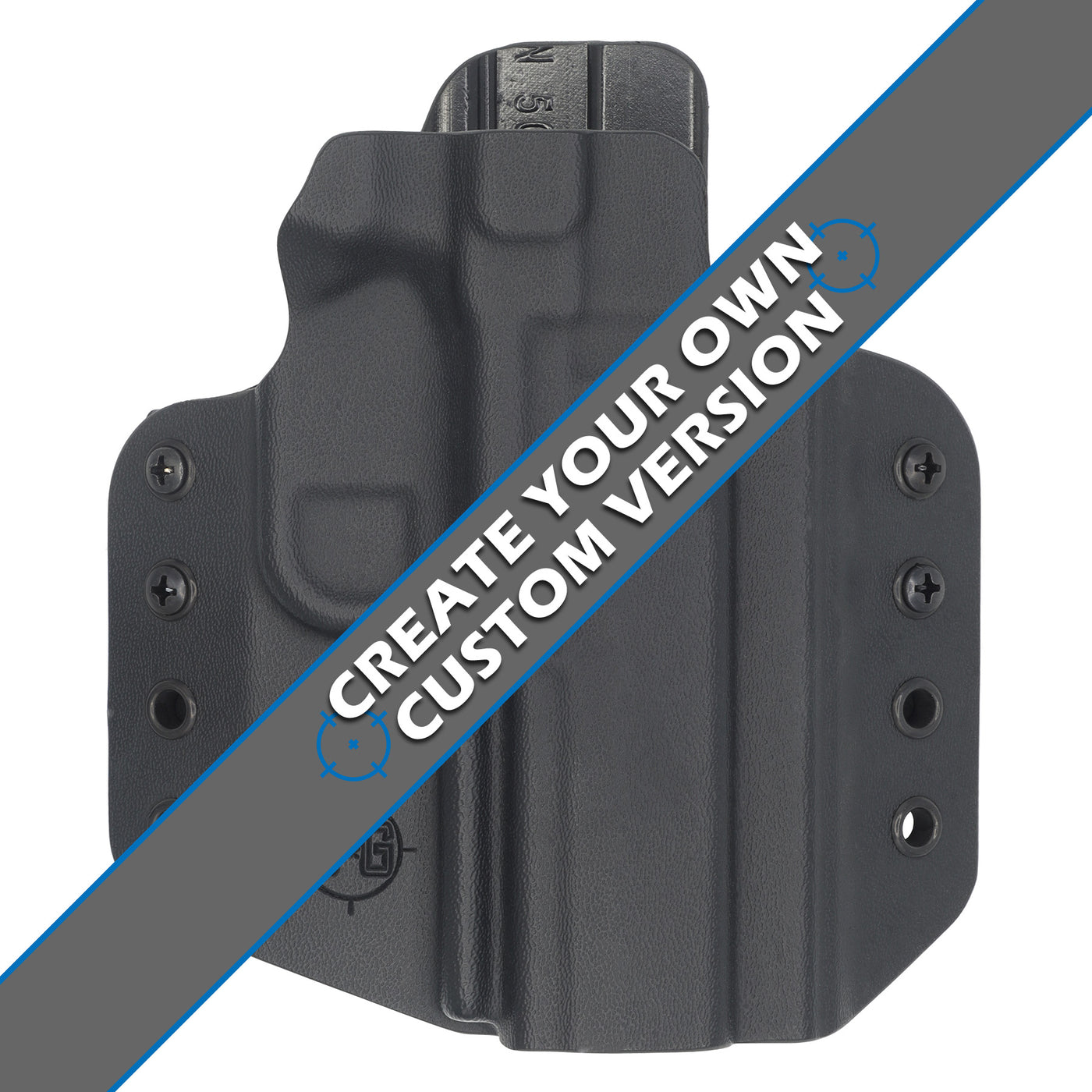 FN 509 OWB Covert Kydex Holster made by C and G Holsters. With an overlay for Create your Custom Holster.