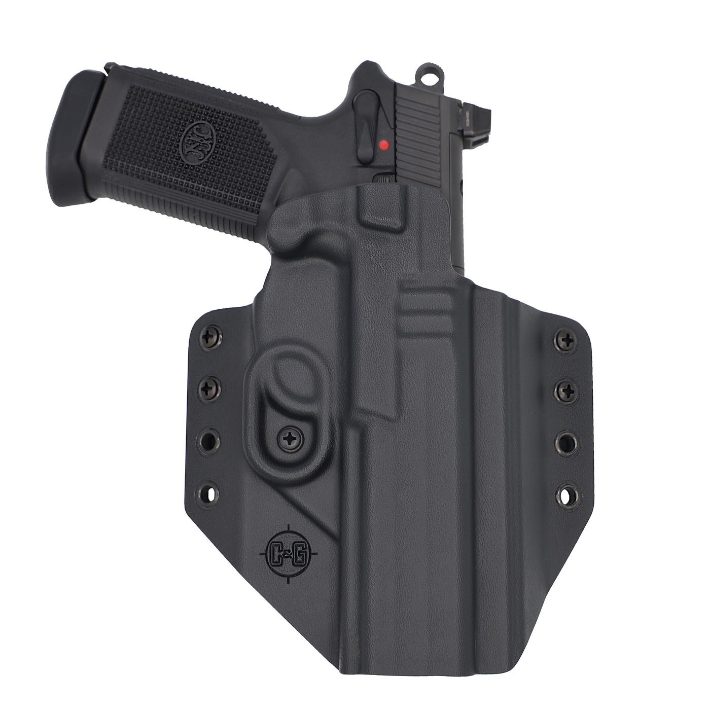 This is the C&G Holsters outside the waistband Covert series holster for the FNH FNX45T with the gun