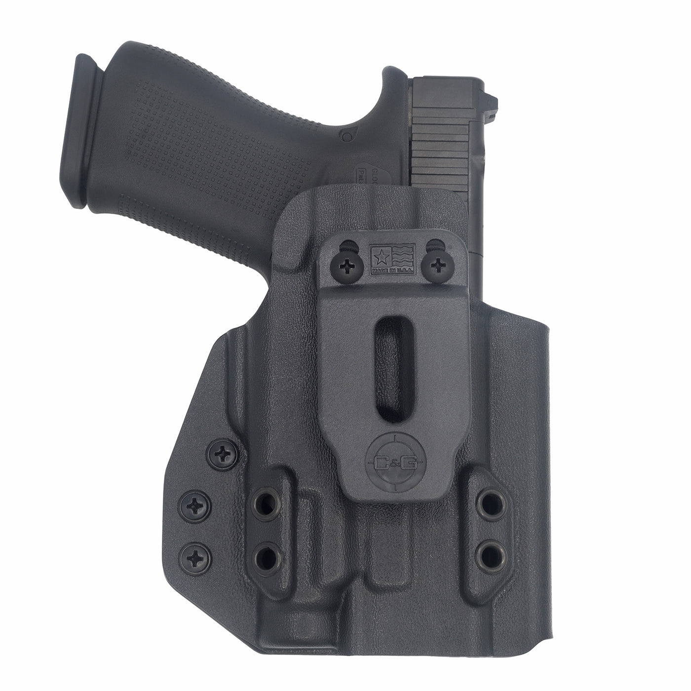 C&G Holsters Quickship IWB Tactical Glock 43x/48 Streamlight TLR-7 sub in holstered position