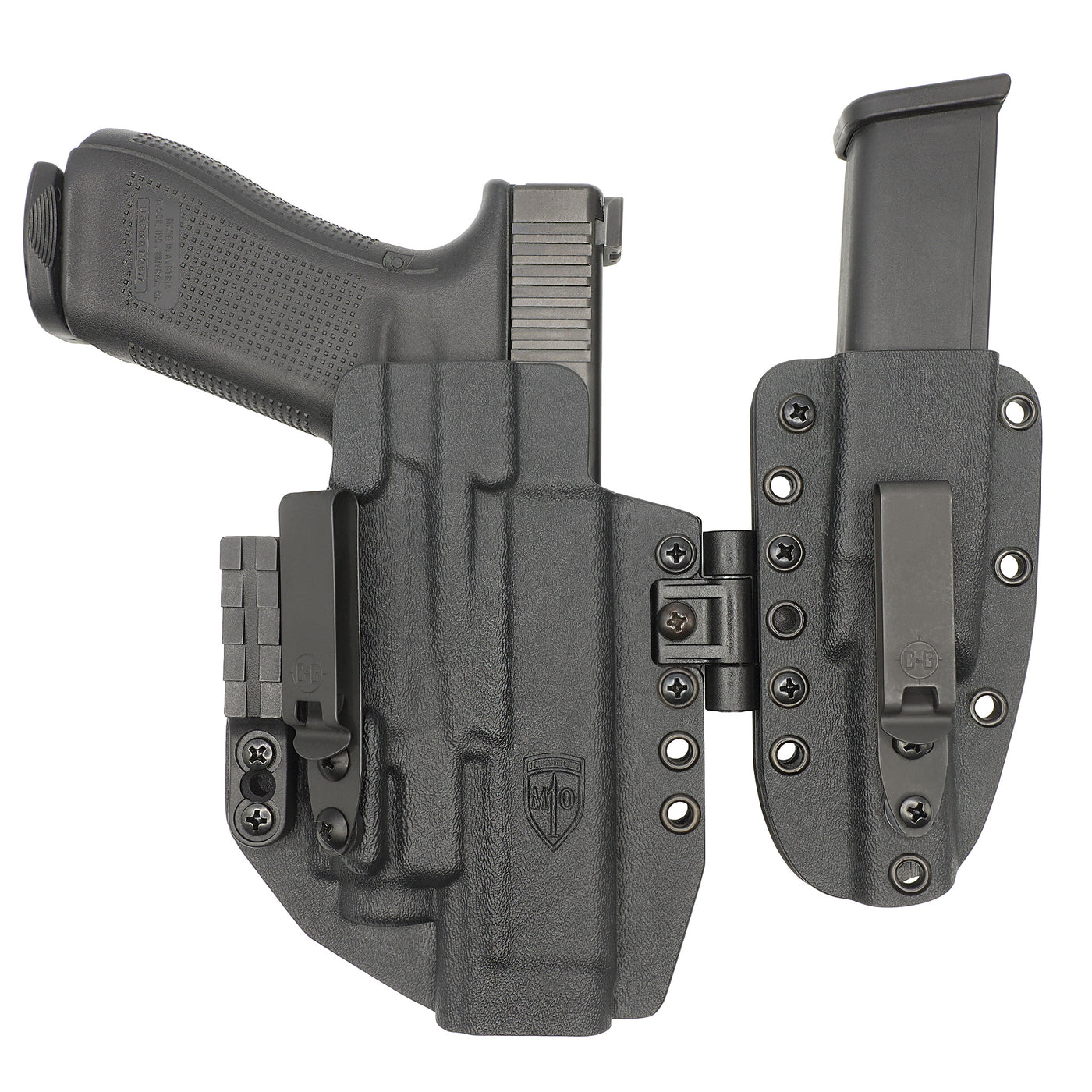 C&G Holsters Quickship AIWB MOD1 LIMA Glock 17/19 Streamlight TLR8 holstered