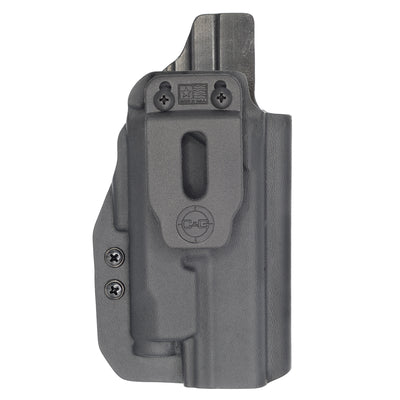 This is the quickship C&G Holsters inside the waistband Tactical Holster for the Glock 17 with Inforce APLc.