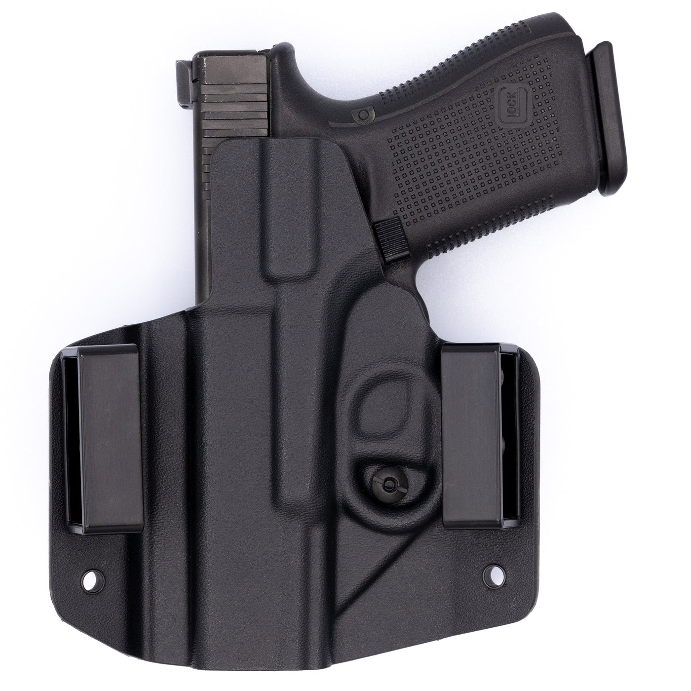 This is the cutom C&G Holsters outside the waistband holster back view